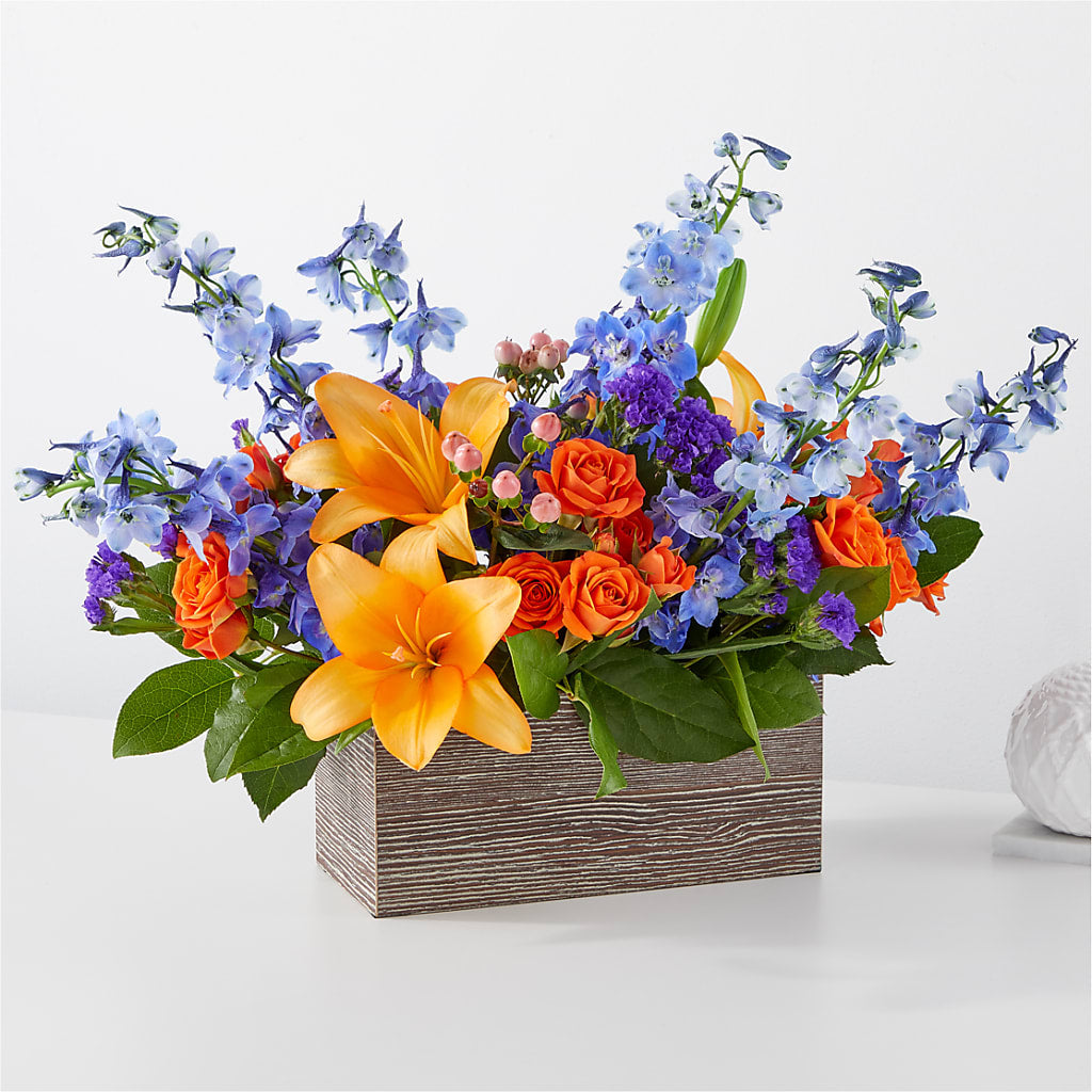 Radiant Citrus Box Bouquet – Cg Rain Florist, Cedar Grove NJ