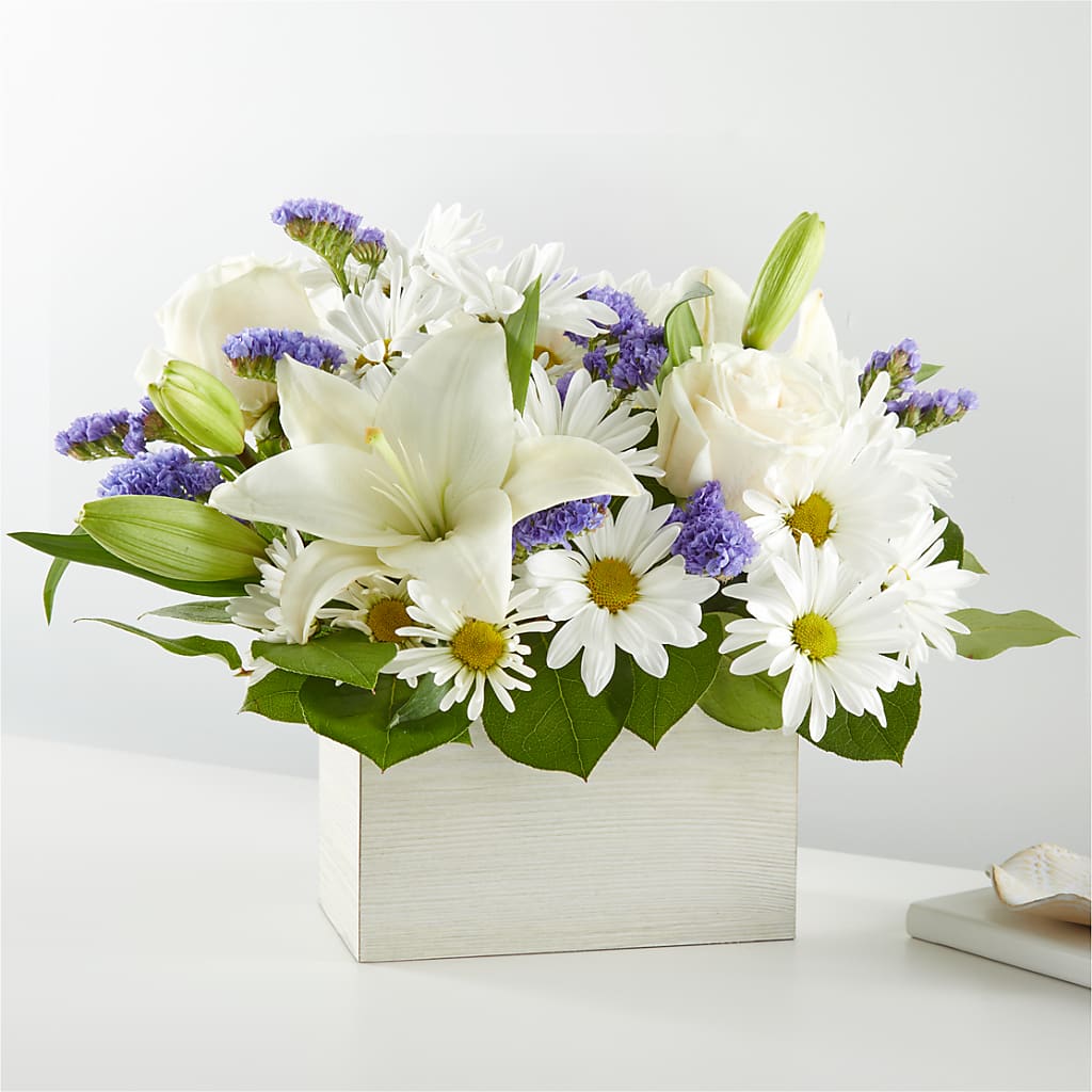 Beyond Blue Box Bouquet – Cg Rain Florist, Cedar Grove NJ