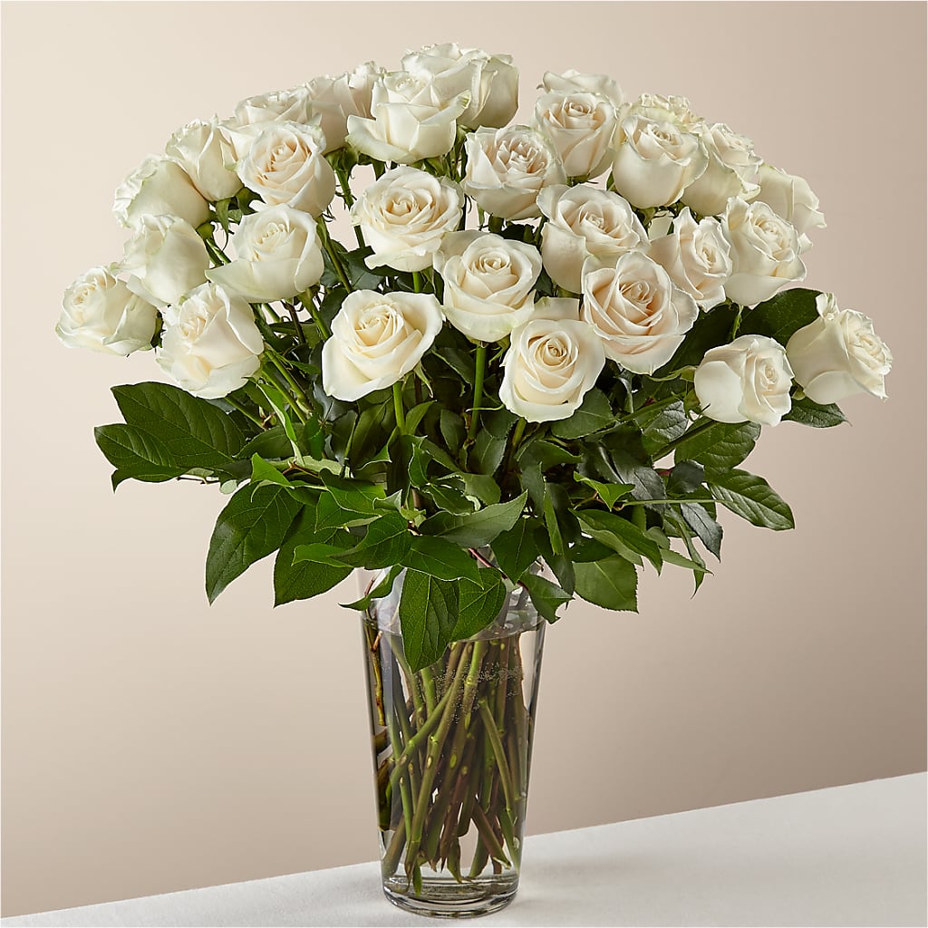 Long Stem White Rose Bouquet – Cg Rain Florist, Cedar Grove NJ