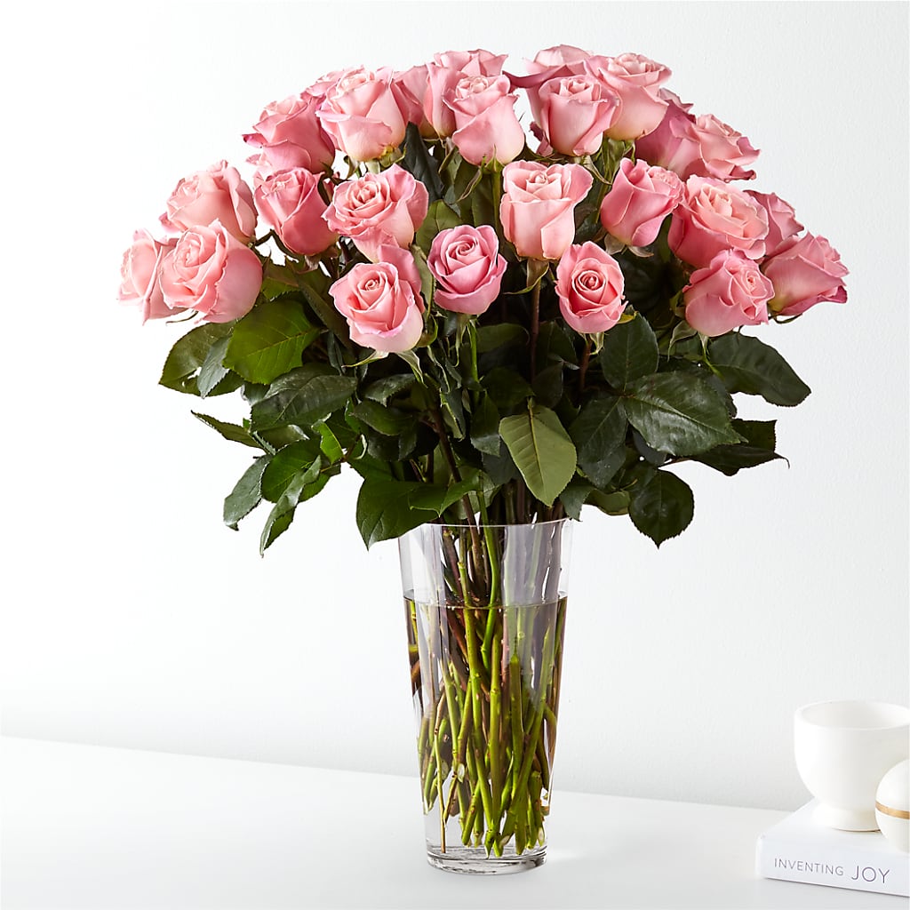 Long Stem Pink Rose Bouquet – Cg Rain Florist, Cedar Grove NJ