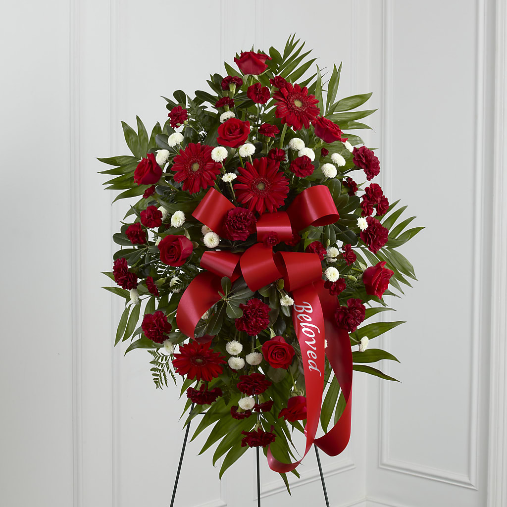 Treasured Memories Standing Spray – Cg Rain Florist, Cedar Grove NJ