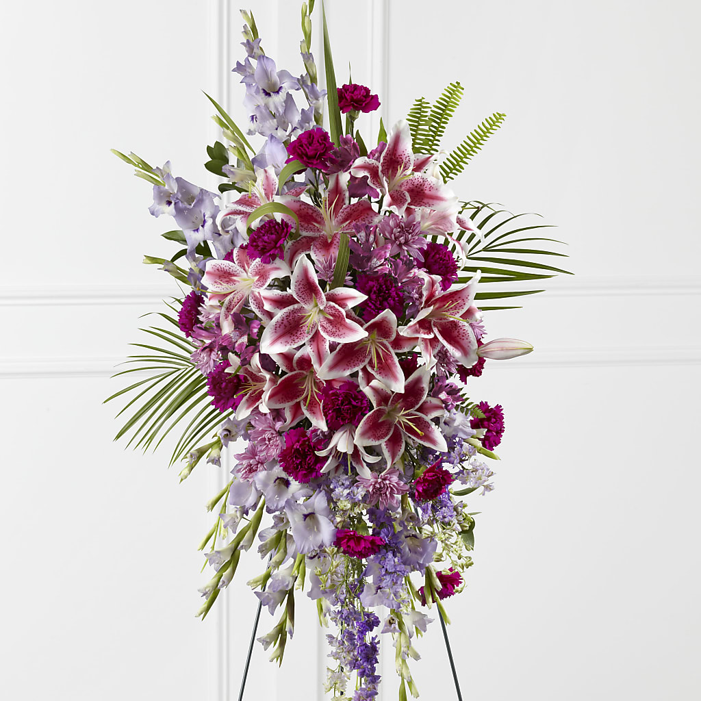 Tender Touch Standing Spray – Cg Rain Florist, Cedar Grove NJ