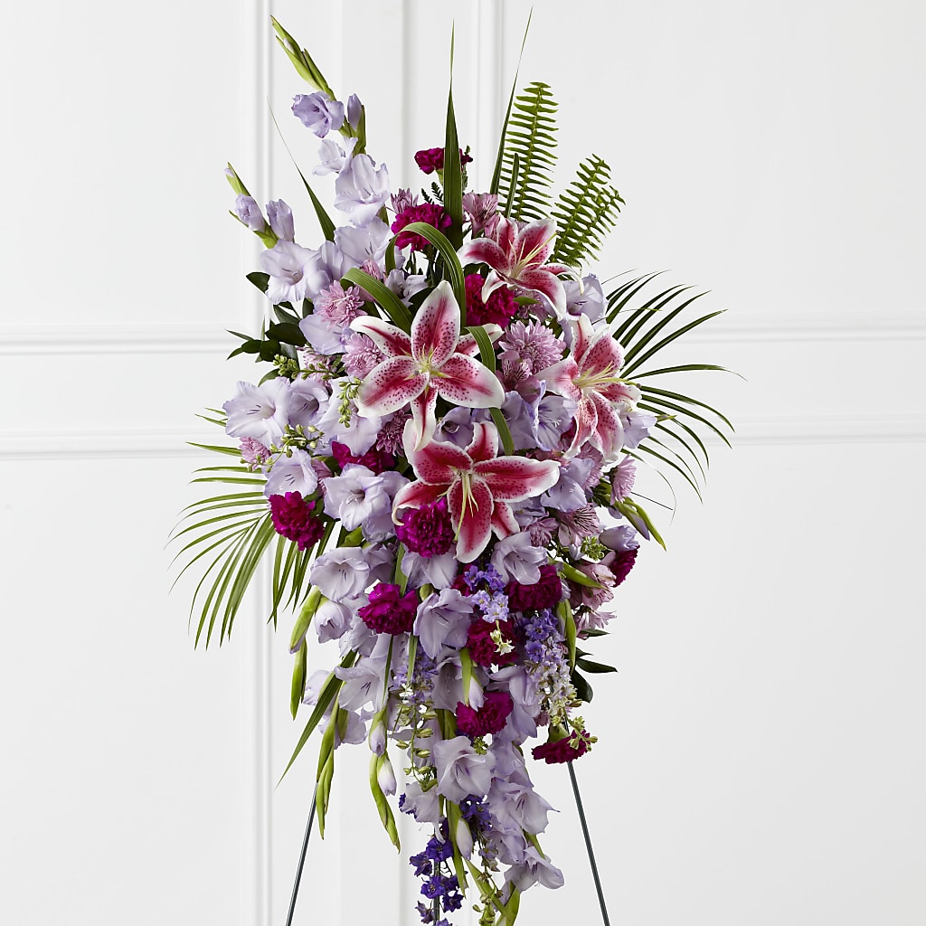 Tender Touch Standing Spray – Cg Rain Florist, Cedar Grove NJ