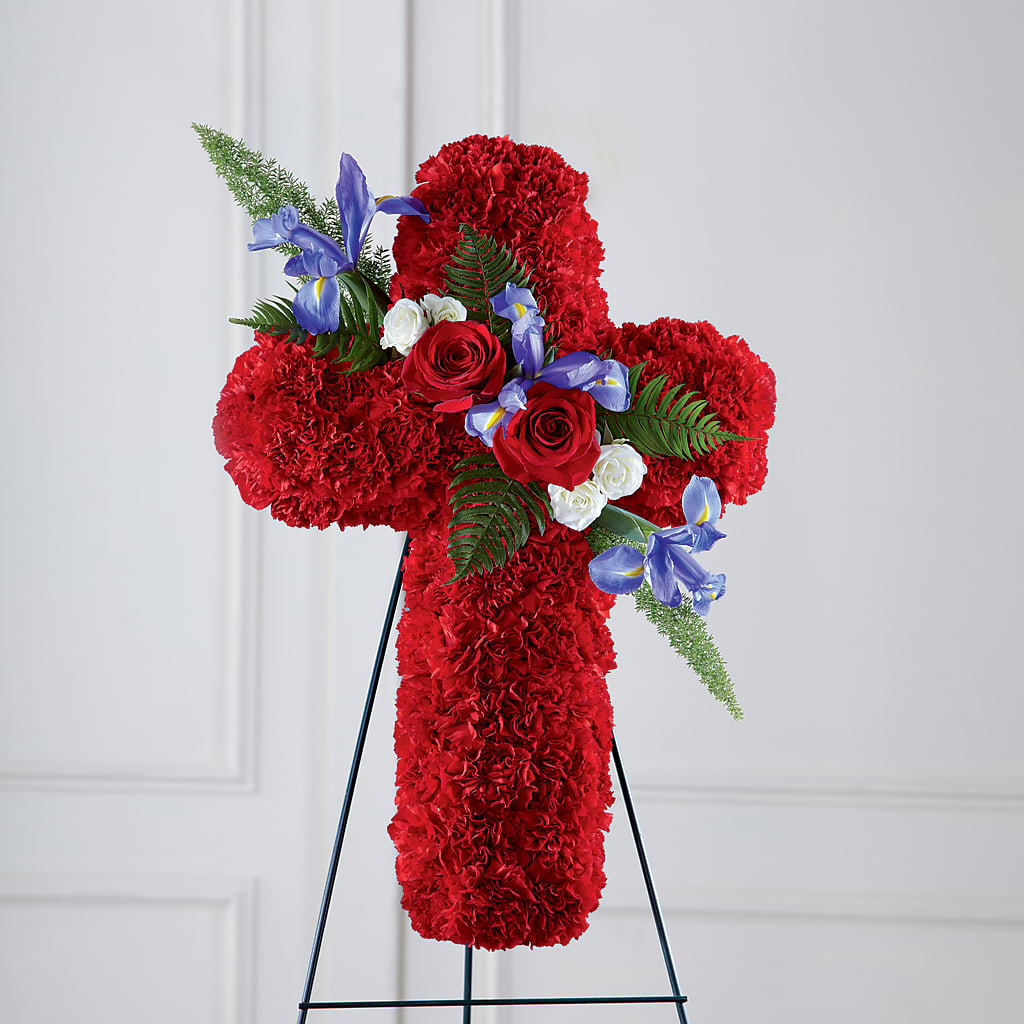 Faithful Hero Floral Cross – Cg Rain Florist, Cedar Grove NJ