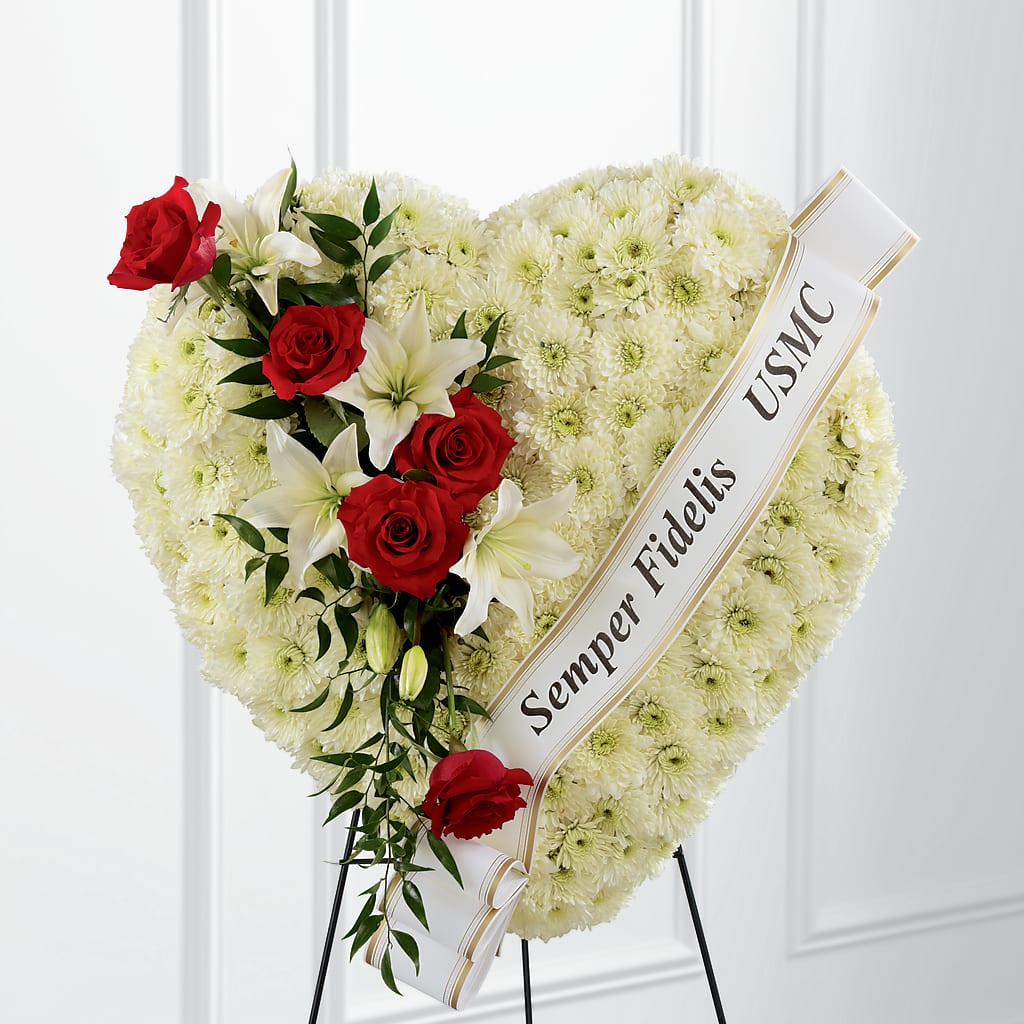 Heartfelt Hero Standing Heart – Cg Rain Florist, Cedar Grove NJ