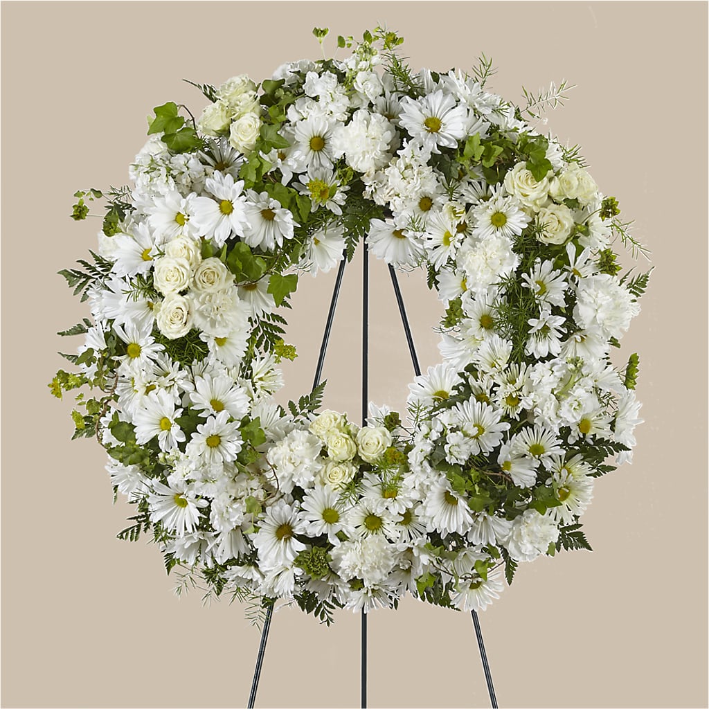 Faithful Wishes Wreath – Cg Rain Florist, Cedar Grove NJ