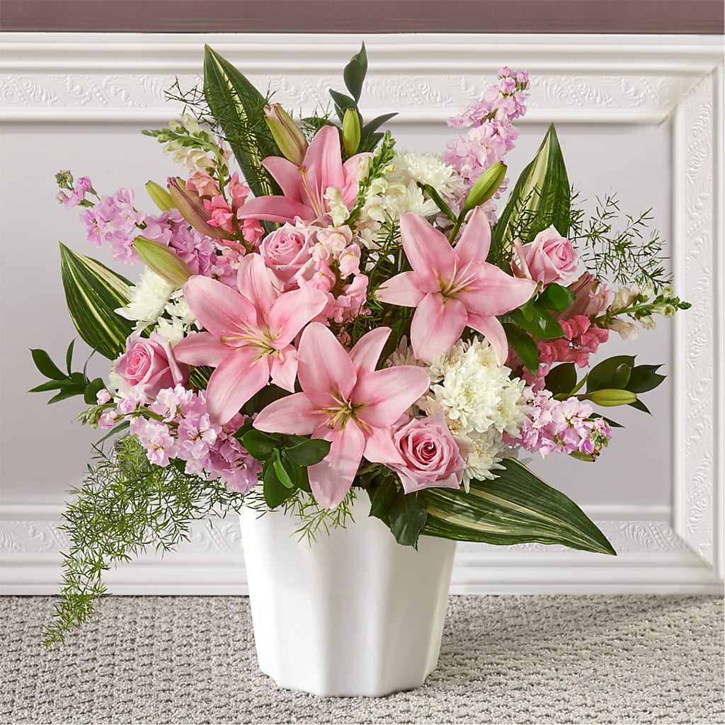 Simply Serene Floor Basket – Cg Rain Florist, Cedar Grove NJ