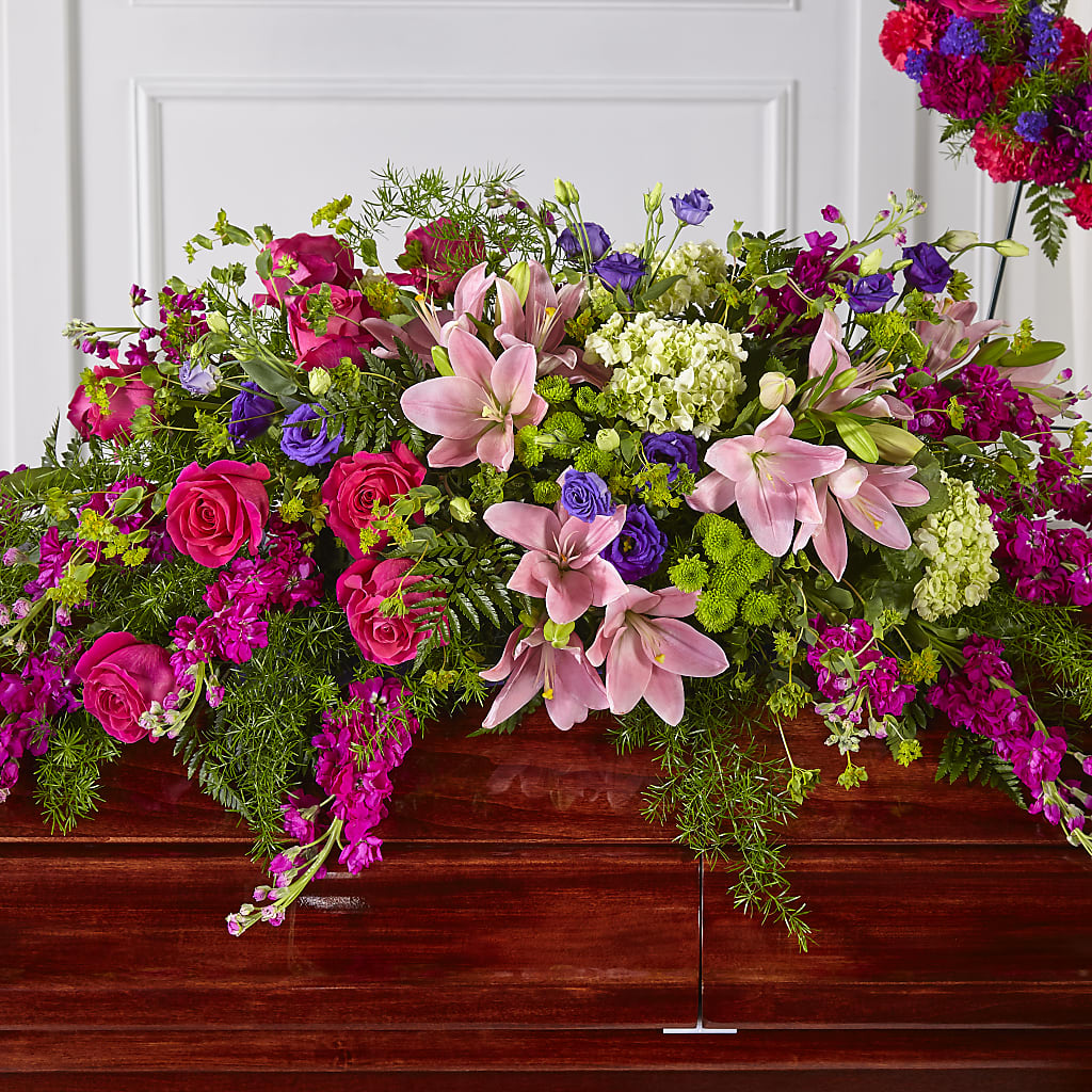 Radiant Tribute Casket Spray – Cg Rain Florist, Cedar Grove NJ