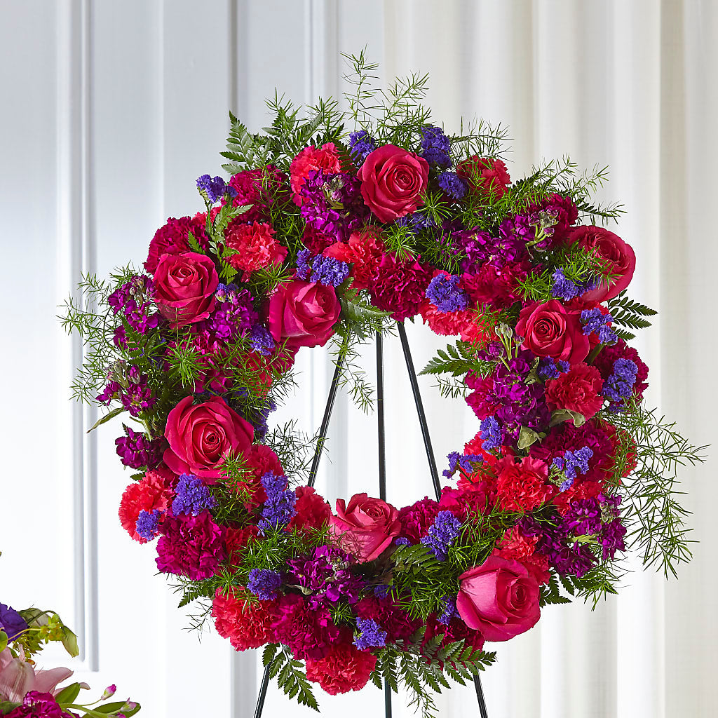 Calming Colors Wreath – Cg Rain Florist, Cedar Grove NJ
