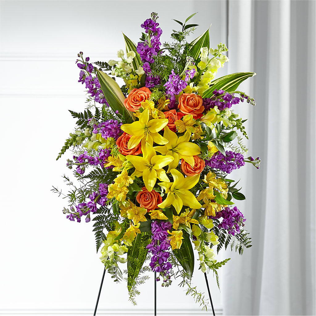 Thoughtful Prayers Standing Spray – Cg Rain Florist, Cedar Grove NJ