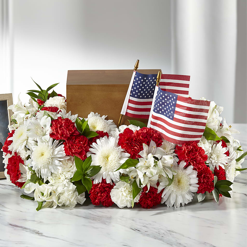 Spirit of Patriotism Cremation Adornment – Cg Rain Florist, Cedar Grove NJ