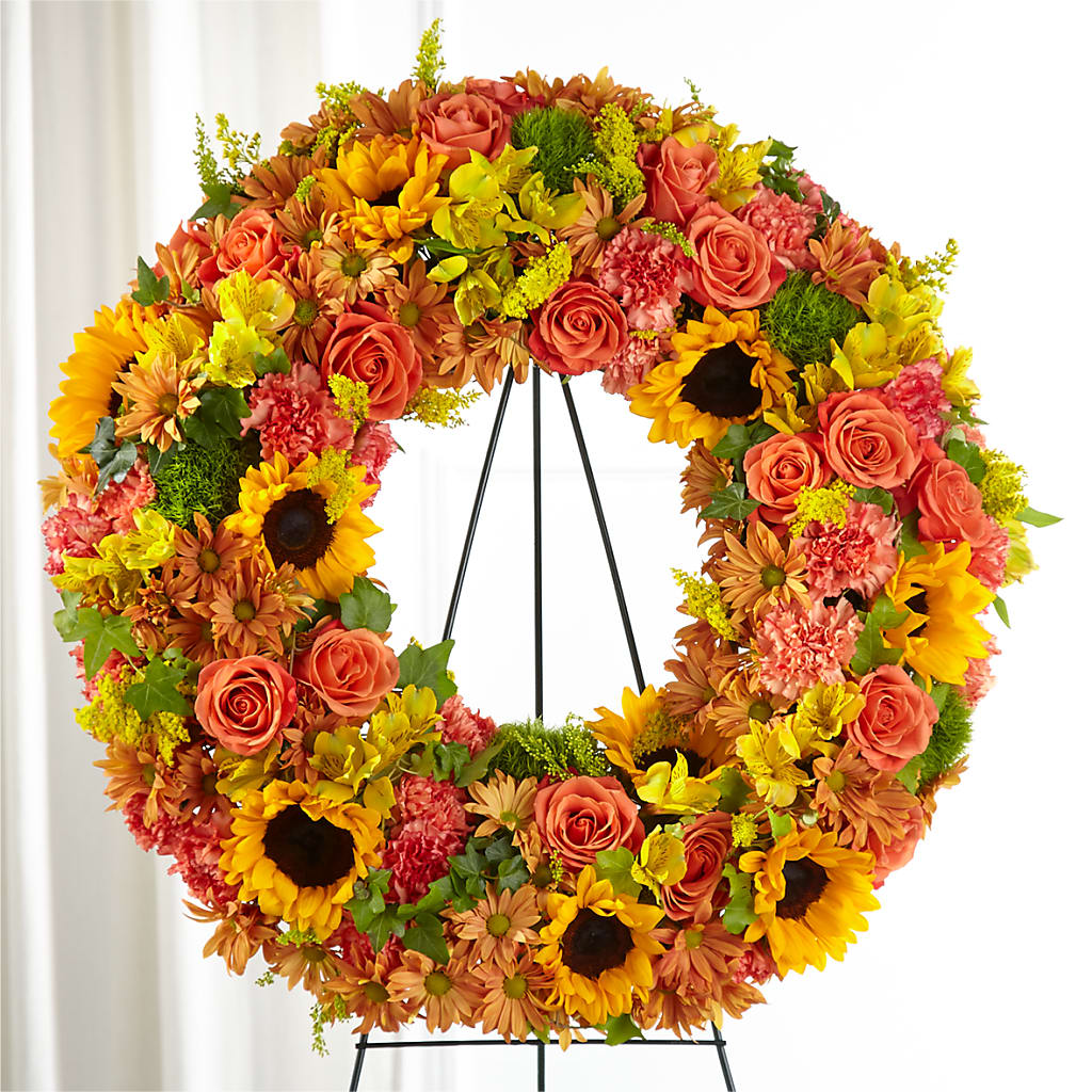 Autumnal Memories Wreath (Standard) – Cg Rain Florist, Cedar Grove NJ