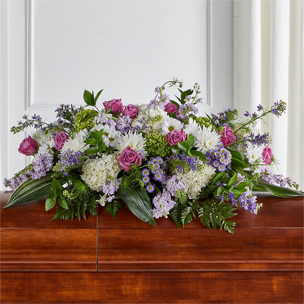 Meadows of Serenity Casket Spray – Cg Rain Florist, Cedar Grove NJ