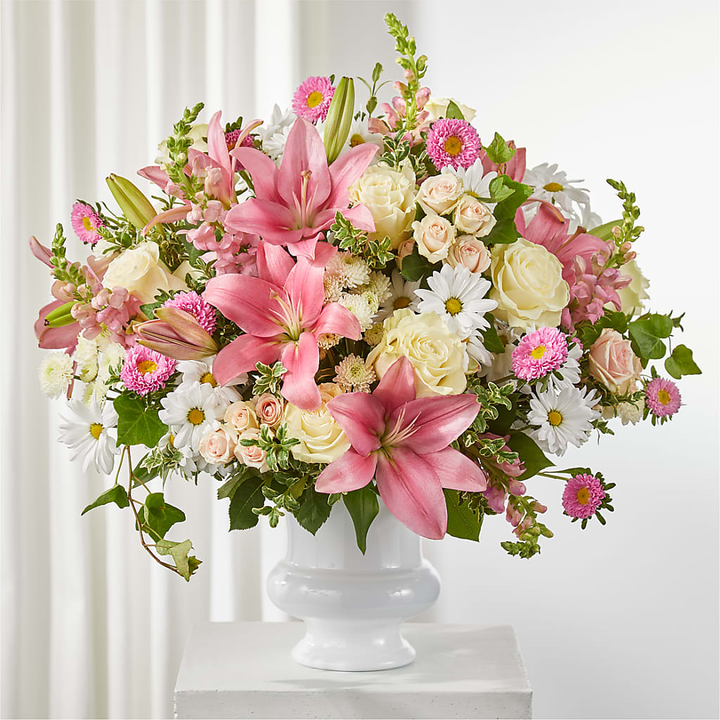 Empathetic Blooms Urn Arrangement – Cg Rain Florist, Cedar Grove NJ