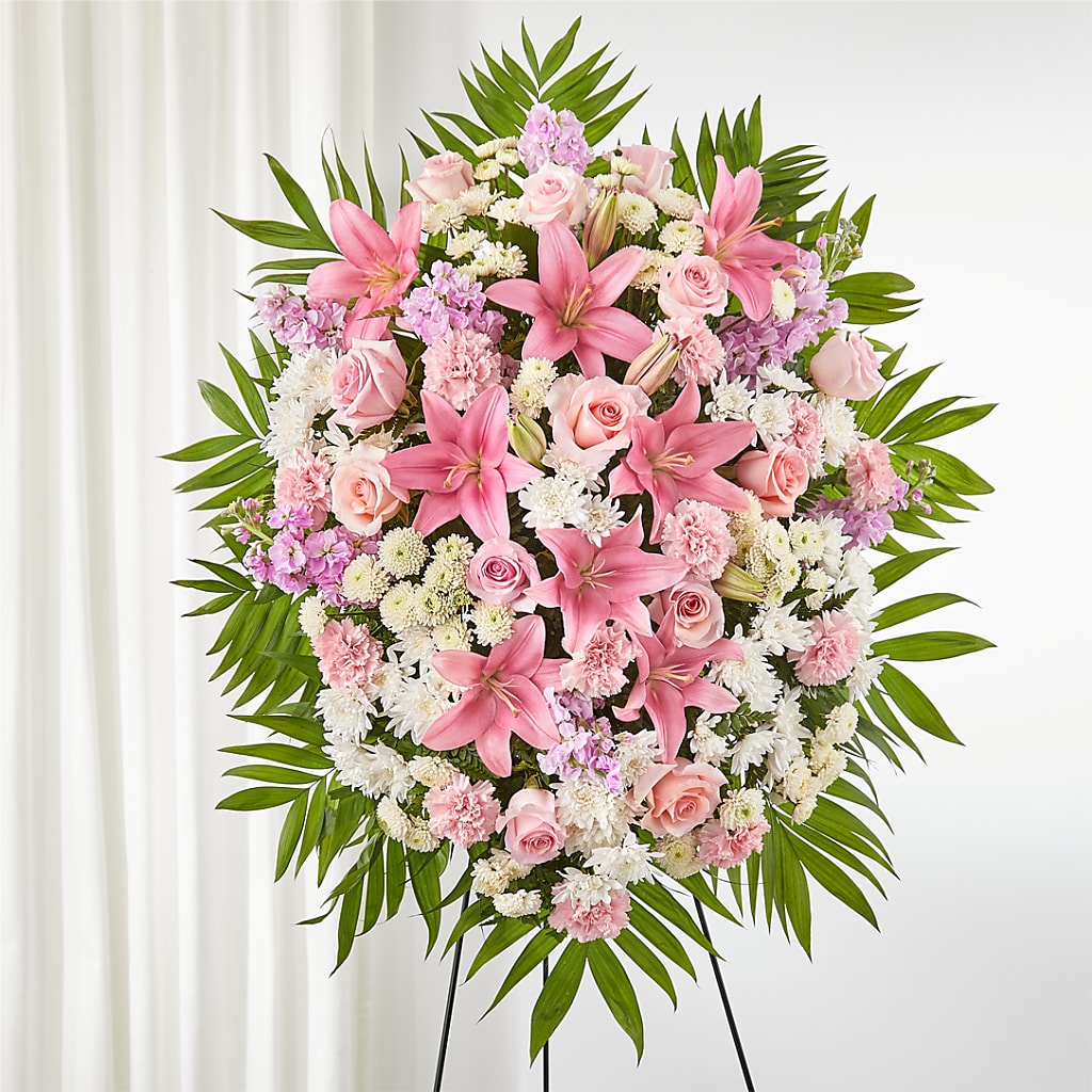 Offering Solace Standing Spray – Cg Rain Florist, Cedar Grove NJ