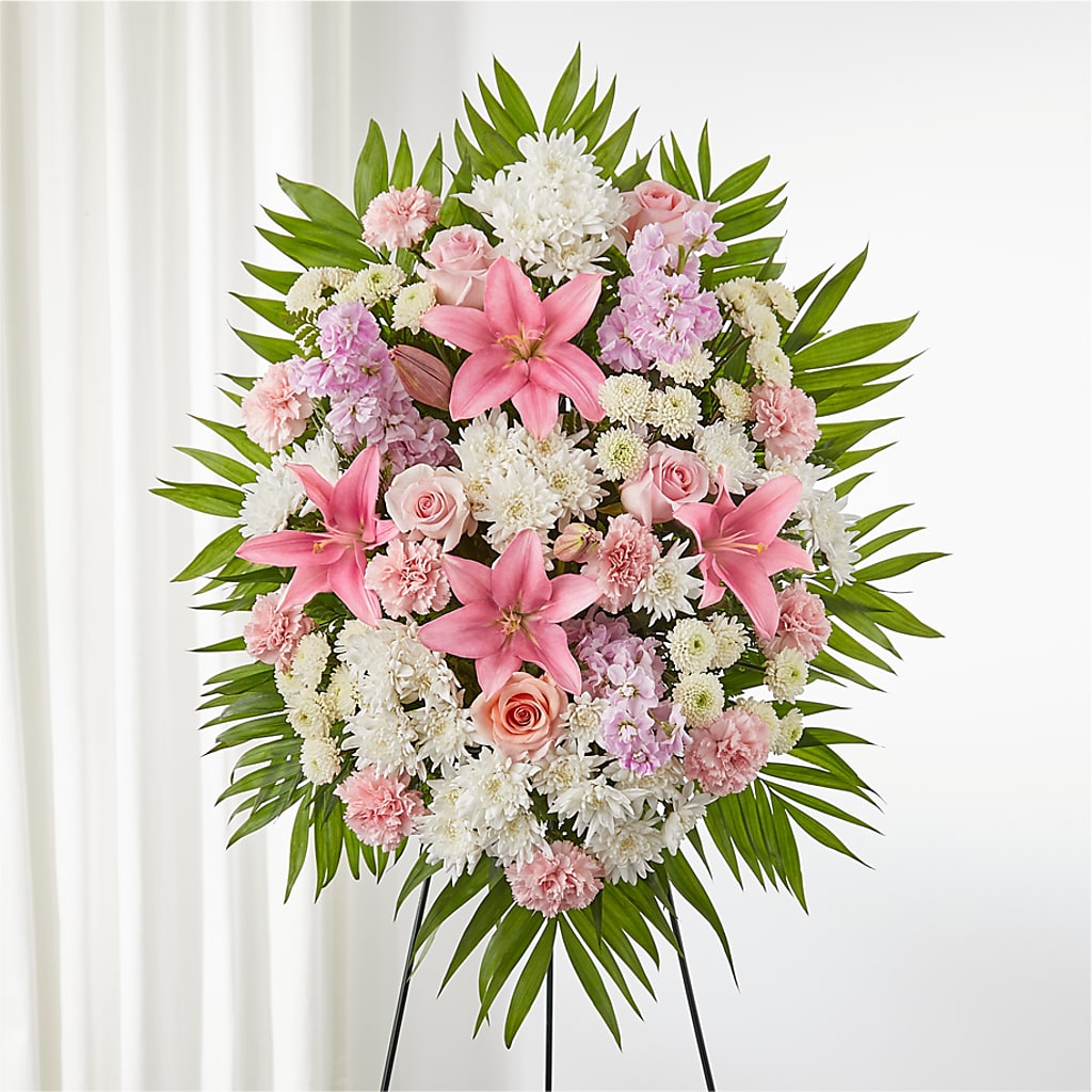 Offering Solace Standing Spray – Cg Rain Florist, Cedar Grove NJ