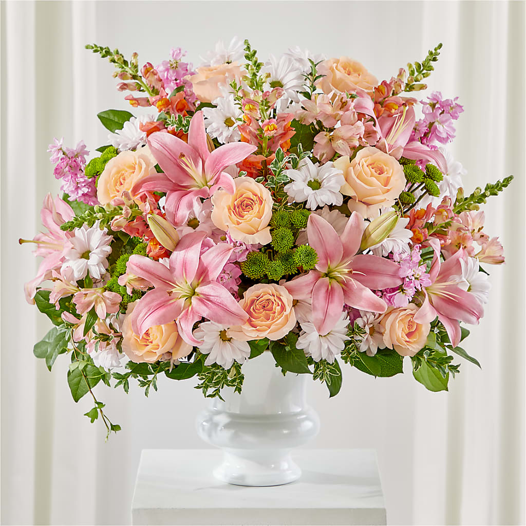 Heartfelt Gesture Urn Arrangement – Cg Rain Florist, Cedar Grove NJ