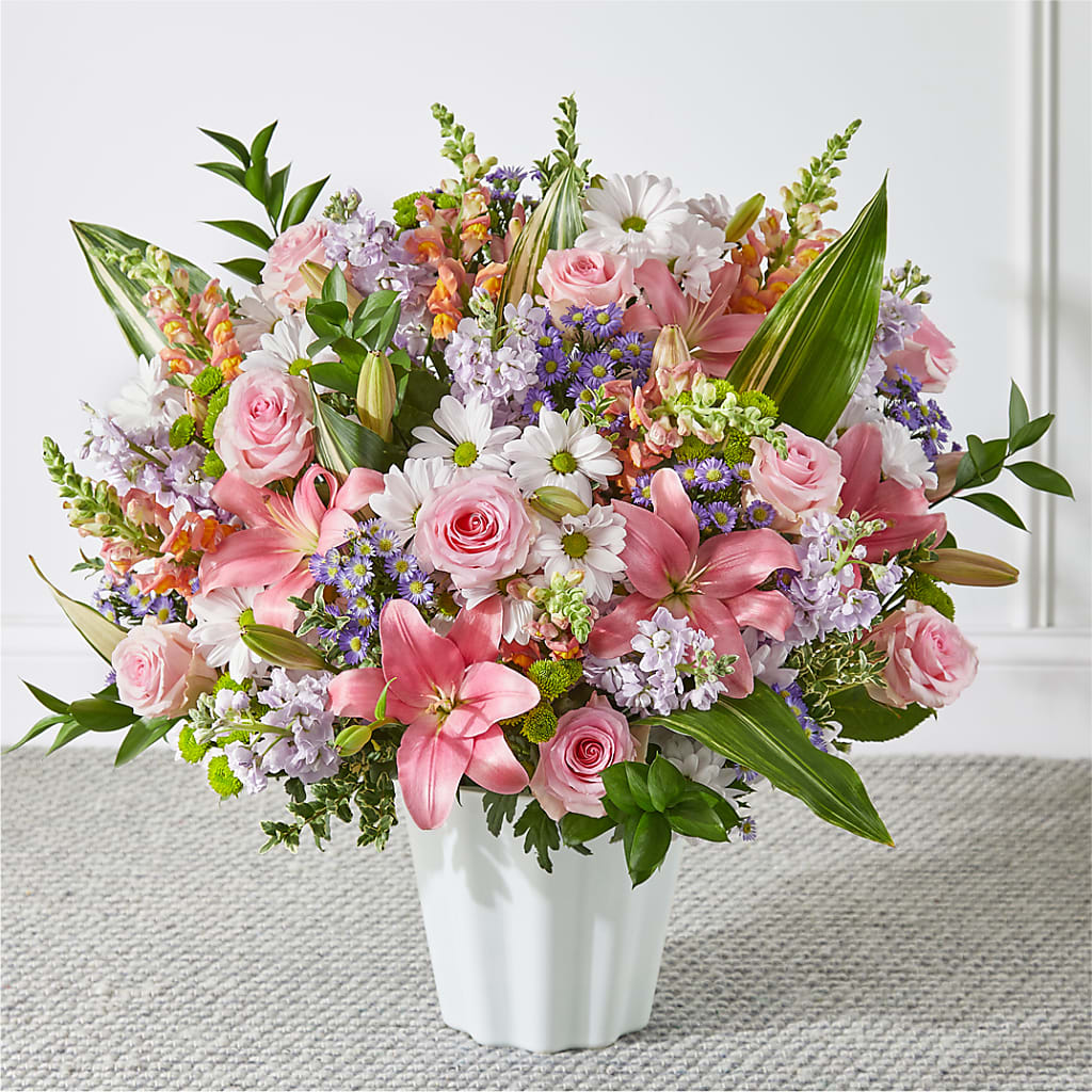 Abundant Compassion Floor Basket – Cg Rain Florist, Cedar Grove NJ