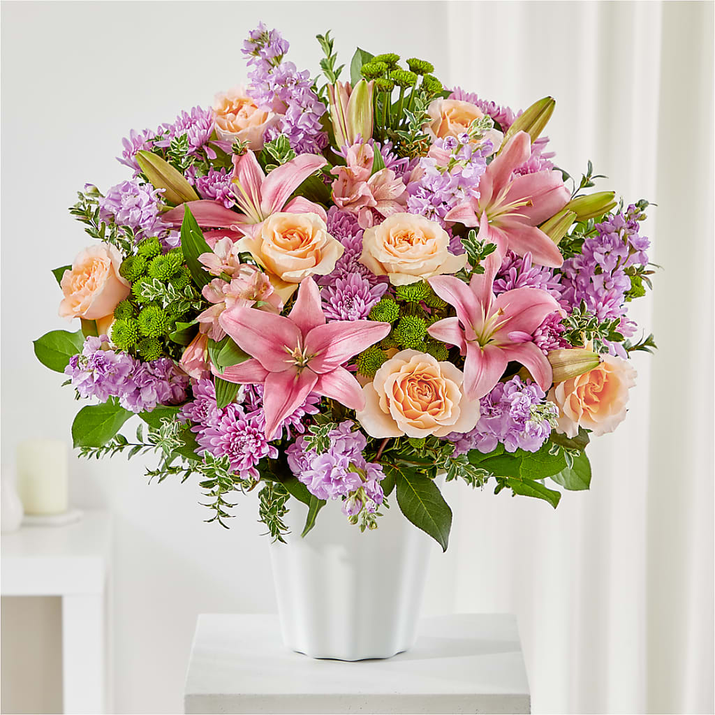 Supportive Embrace Tabletop Basket – Cg Rain Florist, Cedar Grove NJ