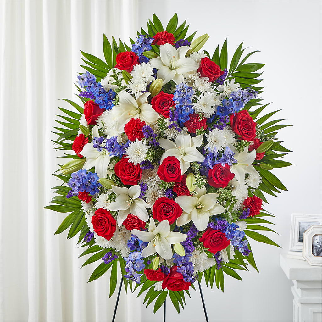 Cherished Service Standing Spray – Cg Rain Florist, Cedar Grove NJ