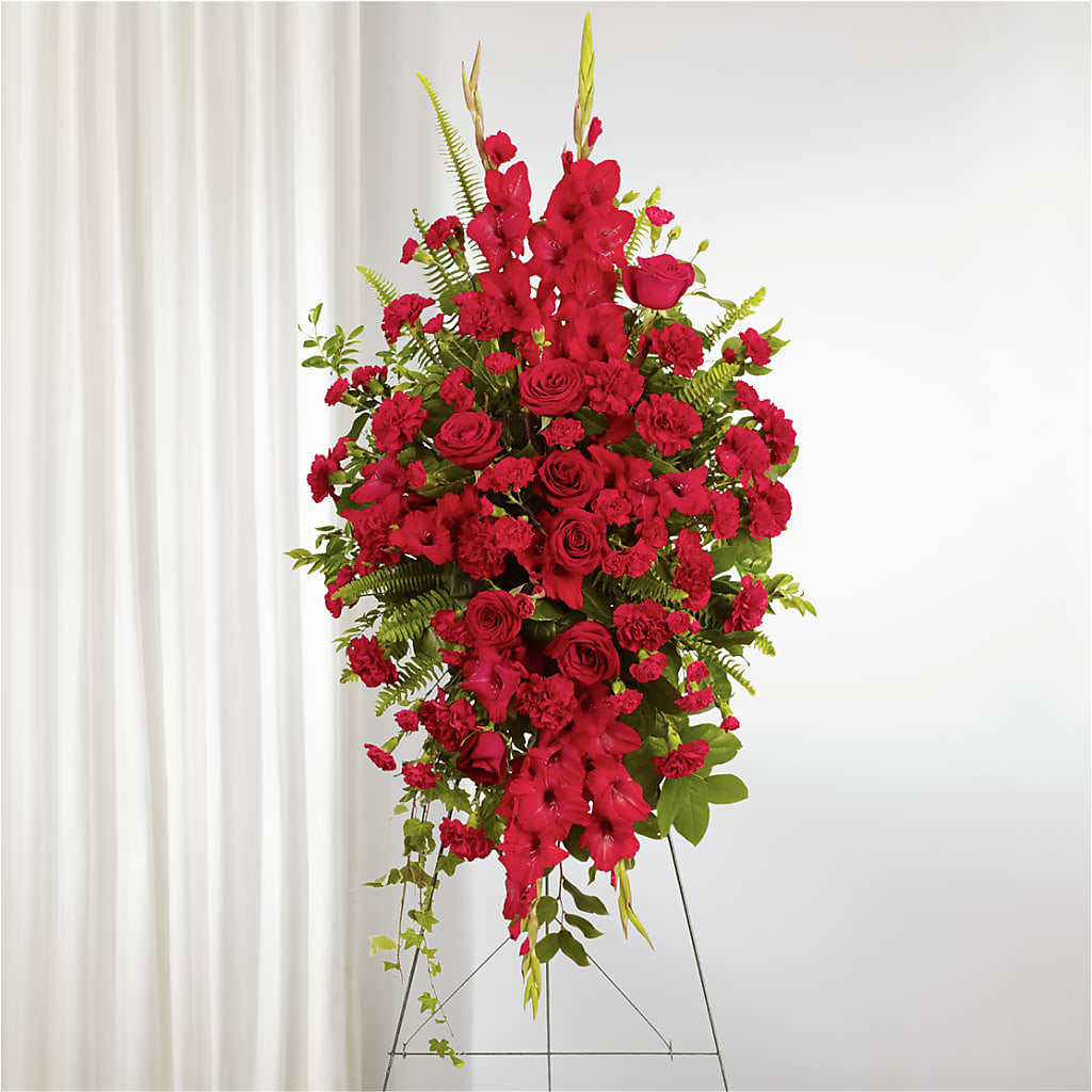 From the Heart Standing Spray – Cg Rain Florist, Cedar Grove NJ