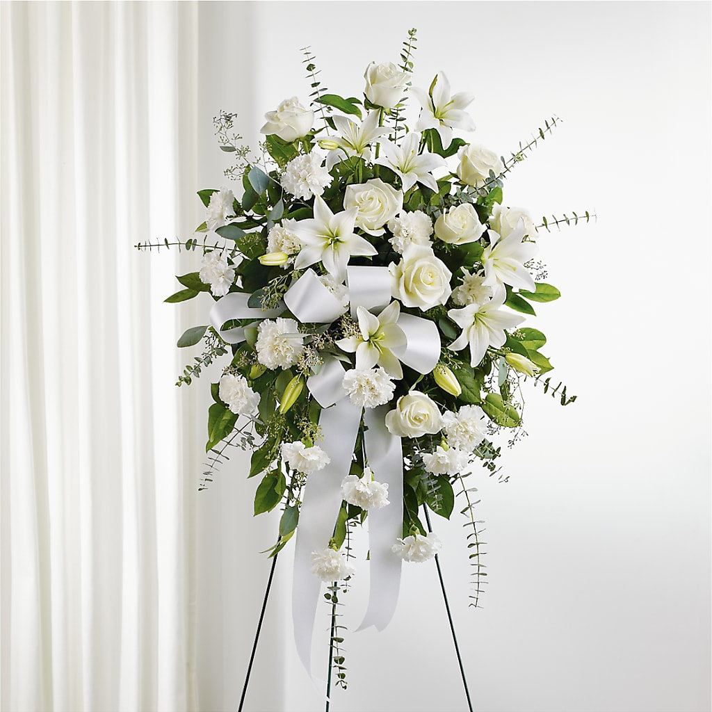 With Care Standing Spray – Cg Rain Florist, Cedar Grove NJ