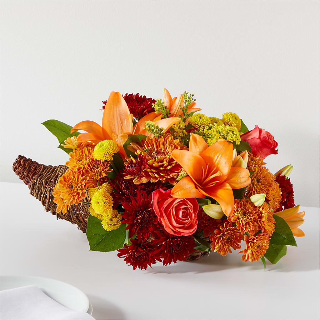 Bouquet of Blessings Cornucopia – Cg Rain Florist, Cedar Grove NJ