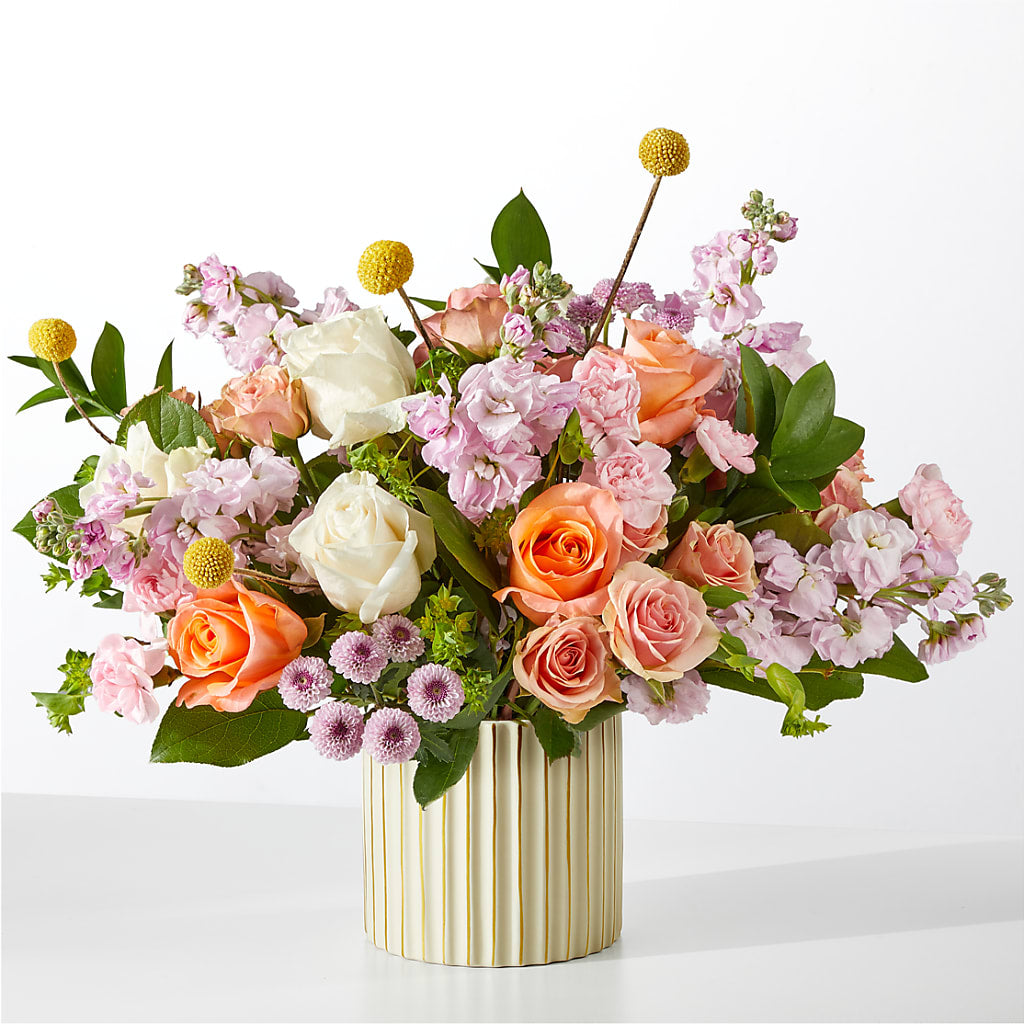 French Market Bouquet with Ivory Vase – Cg Rain Florist, Cedar Grove NJ