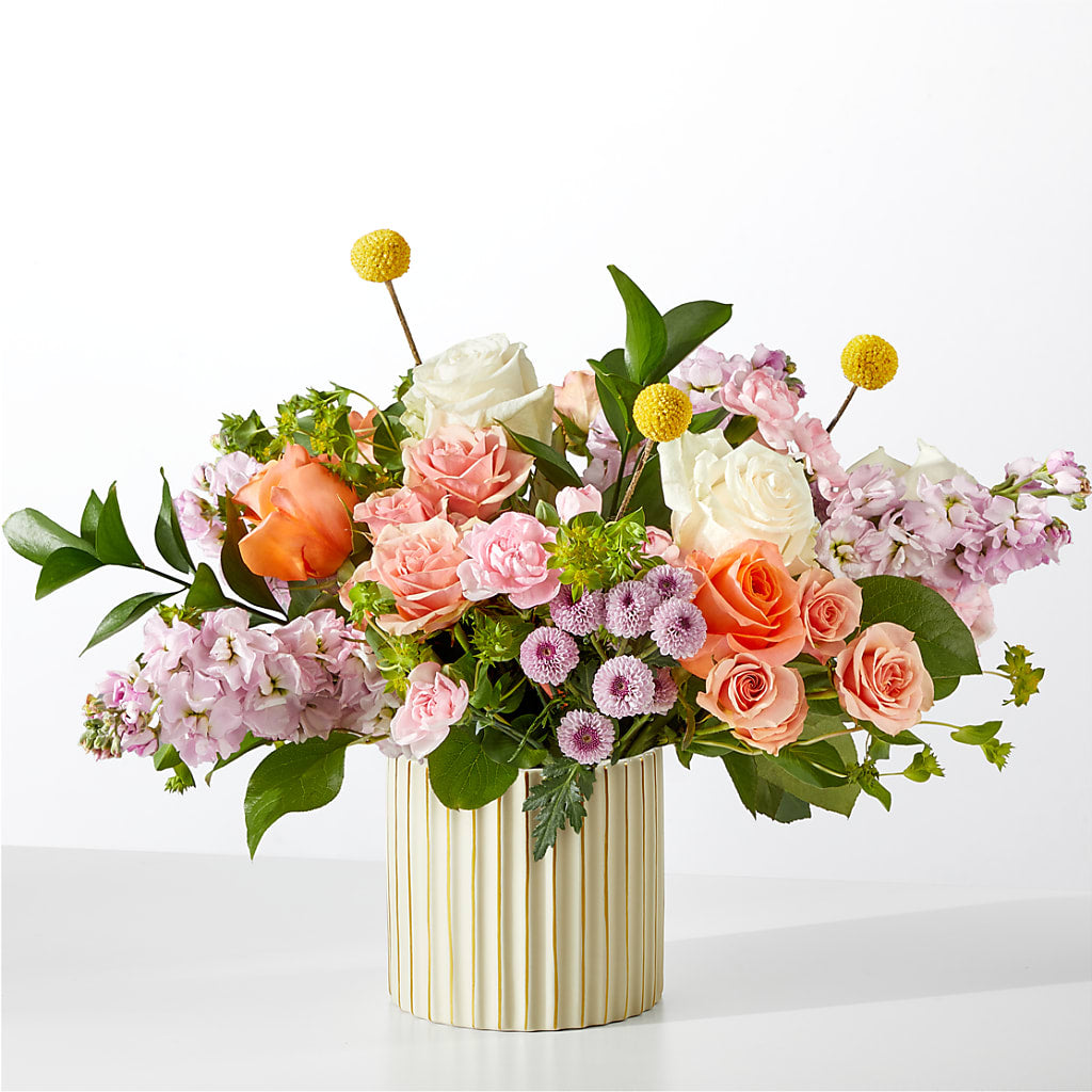 French Market Bouquet with Ivory Vase – Cg Rain Florist, Cedar Grove NJ