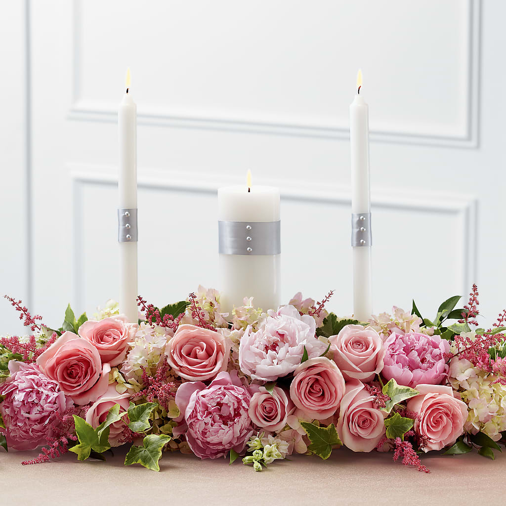 Worldwide Romance Unity Candle Arrangement – Cg Rain Florist, Cedar Grove NJ