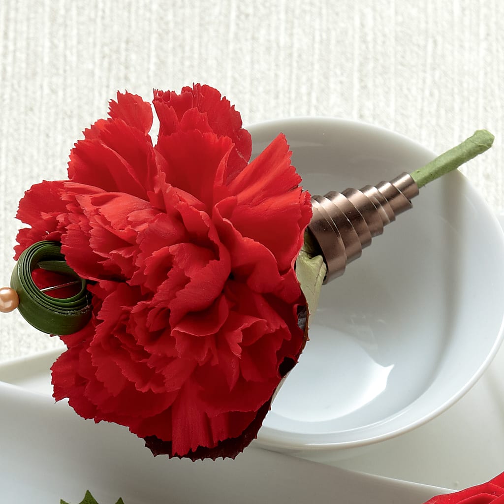Red Carnation Boutonniere – Cg Rain Florist, Cedar Grove NJ