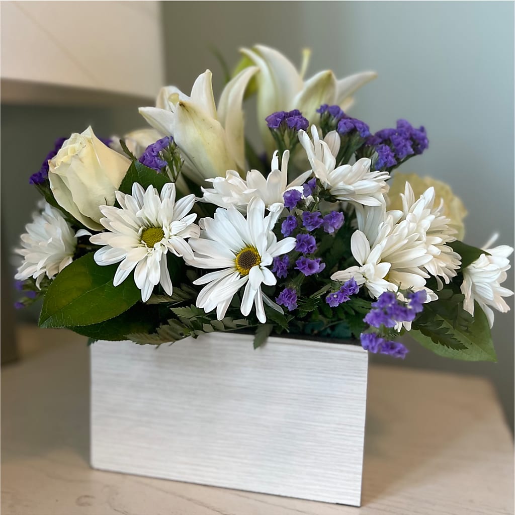 Beyond Blue Box Bouquet –  Cg Rain Florist, Cedar Grove NJ