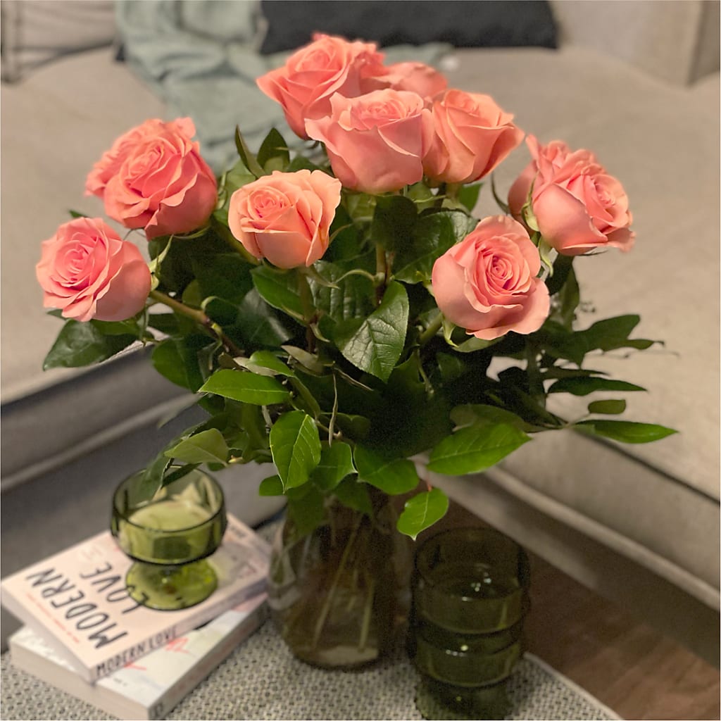 Long Stem Pink Rose Bouquet –  Cg Rain Florist, Cedar Grove NJ