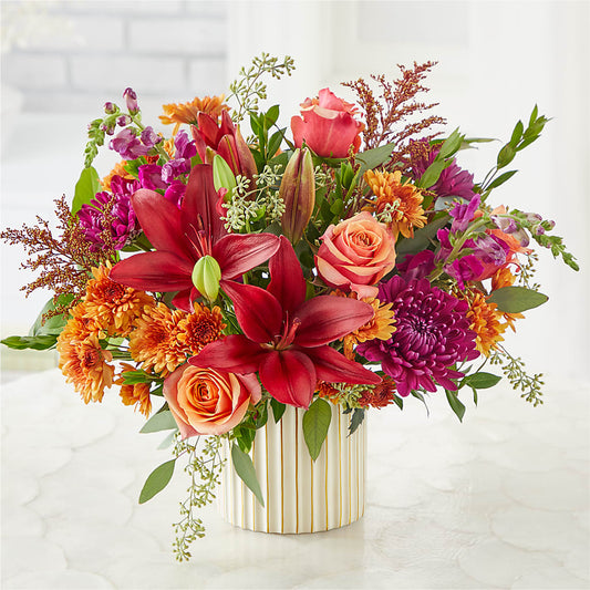 Burgundy Landscape Bouquet – CG RAIN FLORIST, Cedar Grove NJ
