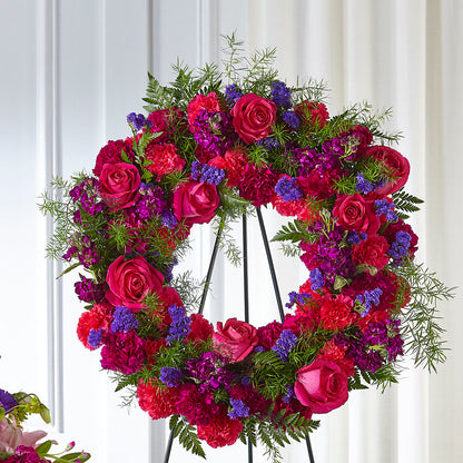 Calming Colors Wreath –  Cg Rain Florist, Cedar Grove NJ