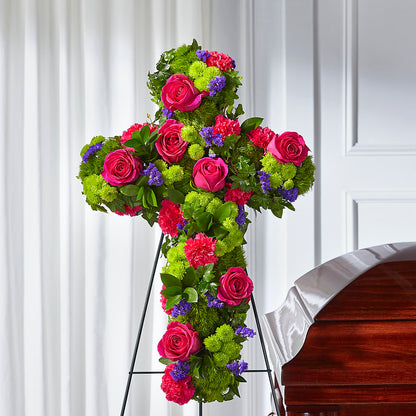 Tribute Rose Floral Cross –  Cg Rain Florist, Cedar Grove NJ