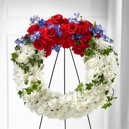 Patriotic Passion Wreath –  Cg Rain Florist, Cedar Grove NJ