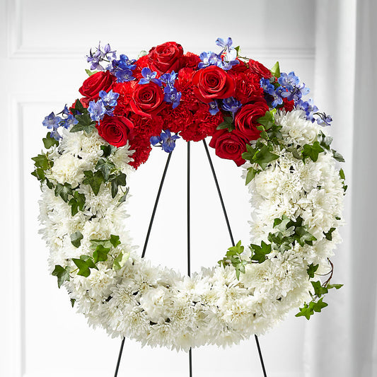 Patriotic Passion Wreath –  Cg Rain Florist, Cedar Grove NJ