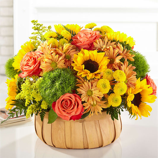Harvest Sunflower Basket –  Cg Rain Florist, Cedar Grove NJ