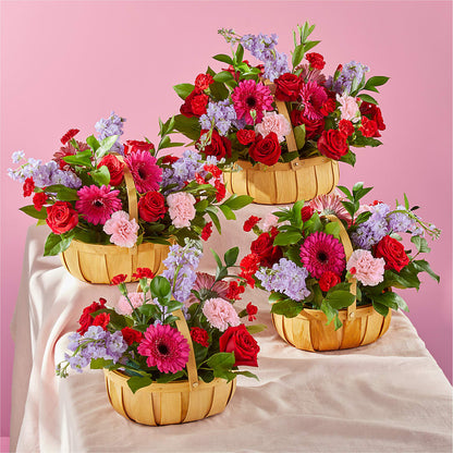 Pink Picnic Basket –  Cg Rain Florist, Cedar Grove NJ
