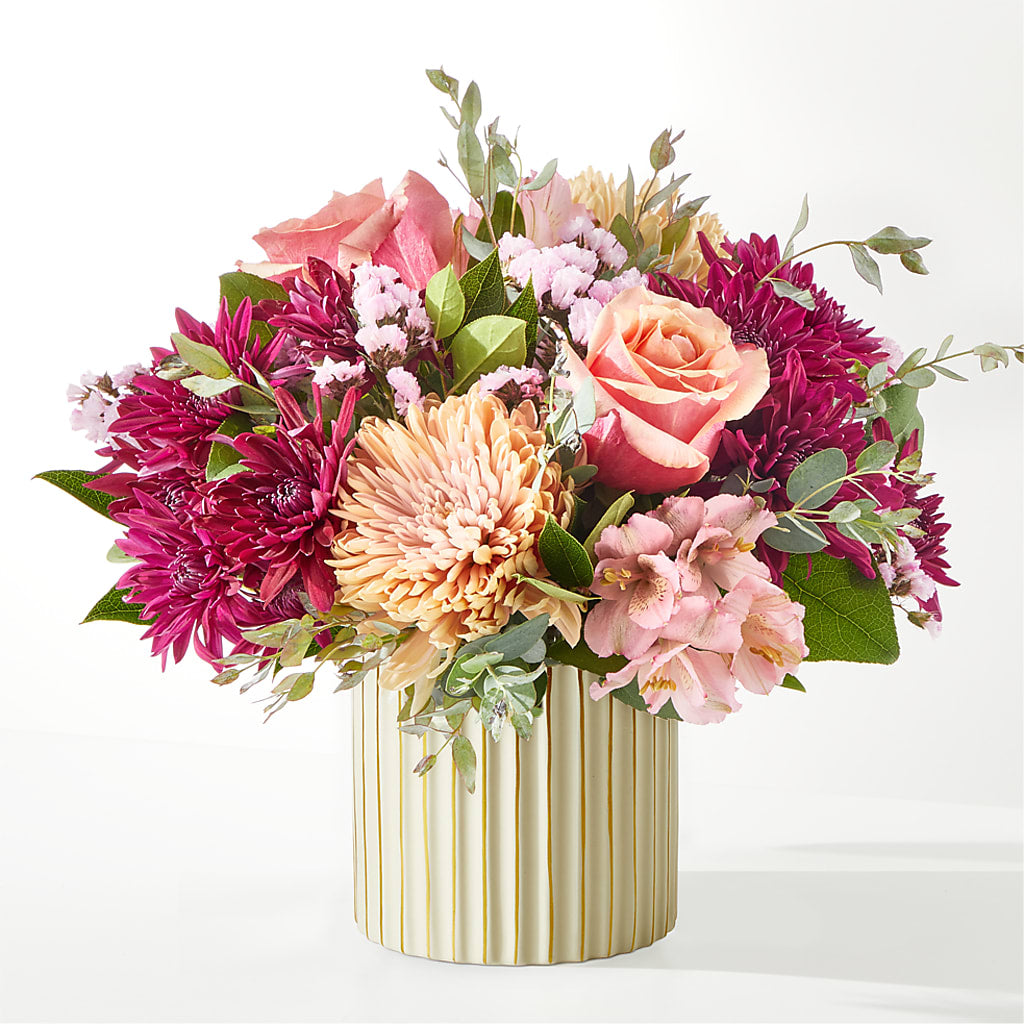 Berry Cobbler Bouquet with Ivory Vase –  Cg Rain Florist, Cedar Grove NJ
