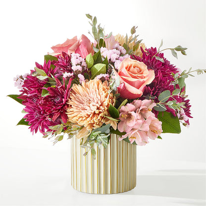Berry Cobbler Bouquet with Ivory Vase –  Cg Rain Florist, Cedar Grove NJ