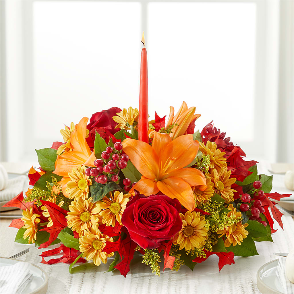 Autumn's Embrace Centerpiece –  Cg Rain Florist, Cedar Grove NJ