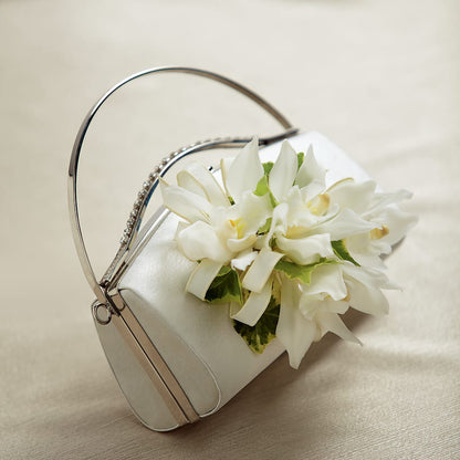 White Purse Decor –  Cg Rain Florist, Cedar Grove NJ